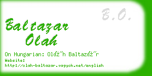 baltazar olah business card